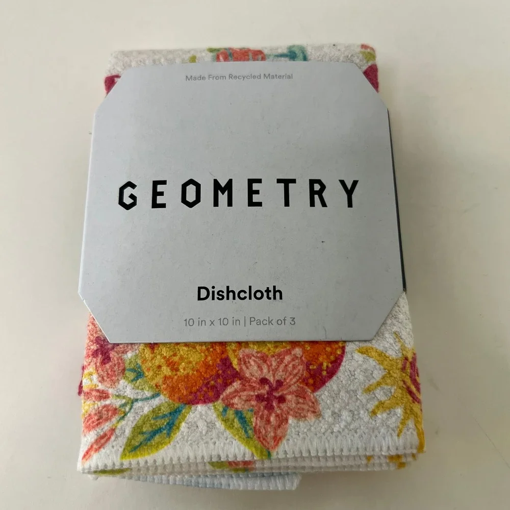 Geometry Dishcloth Pack Of 3 NIP‎ Greetings From Florida The Sunshine State 10